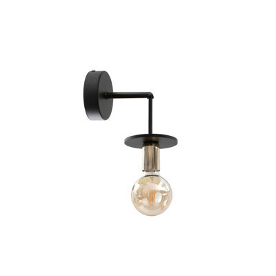 Luminosa Lighting Luminosa Saturn Dome Wall Lamp Black, 12Cm, 1X E27