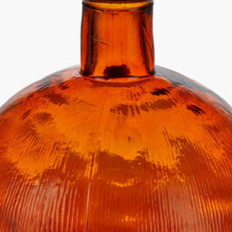 Pacific Lifestyle Round Vase In Orange Recycled Glass - thumbnail 3