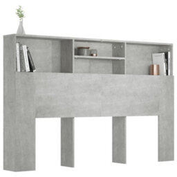 Vidaxl Headboard Cabinet Concrete Grey 160X19X103.5 Cm Headboard Cabinets - thumbnail 4