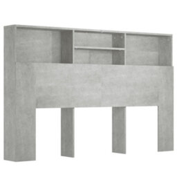 Vidaxl Headboard Cabinet Concrete Grey 160X19X103.5 Cm Headboard Cabinets - thumbnail 2