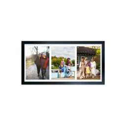 AK Frames 16X8 Pastel Pink Sleek Multi Photo Frame With White Mount - Holds 3 Apertures (3X) 7X5 Photos - thumbnail 1