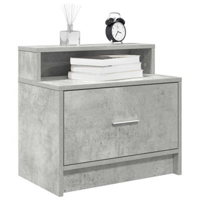 Berkfield Bedside Cabinets With Drawer 2 Pcs Concrete Grey 51X31X47 Cm - image 1