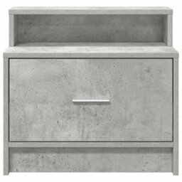 Berkfield Bedside Cabinets With Drawer 2 Pcs Concrete Grey 51X31X47 Cm - thumbnail 4