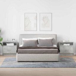 Berkfield Bedside Cabinets With Drawer 2 Pcs Concrete Grey 51X31X47 Cm - thumbnail 3
