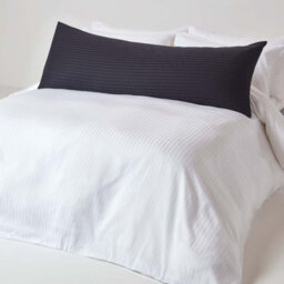 Homescapes Black Egyptian Cotton Ultrasoft Body Pillowcase 330 Tc - thumbnail 2