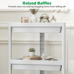 Costway 3-Tier Corner Shower Caddy 2-Pack Bathroom Standing Shelf Drainage Holes-White - thumbnail 7