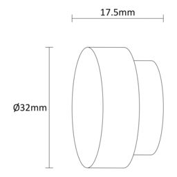 GoodHome Athens Brushed Grey Nickel Effect Metal & Plastic Cap Curtain Pole Finial (Dia)19mm - thumbnail 2