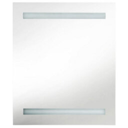 Berkfield Led Bathroom Mirror Cabinet Shining Black 50X14X60 Cm - thumbnail 4