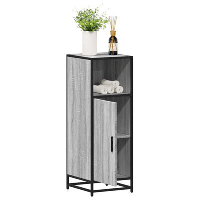 Berkfield Bathroom Cabinet Grey Sonoma 35X37.5X100 Cm Engineered Wood - image 1