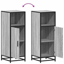 Berkfield Bathroom Cabinet Grey Sonoma 35X37.5X100 Cm Engineered Wood - thumbnail 9