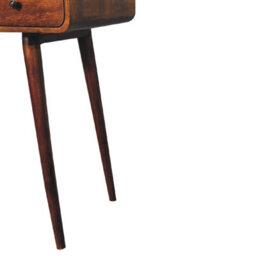 Artisan Furniture Solid Wood Curved Chestnut Writing Desk - thumbnail 8