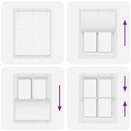 Berkfield Modern Pleated Blind White 105X100 Cm Fabric Width 104.4 Cm Polyester - thumbnail 7