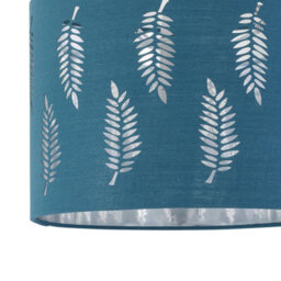 First Choice Lighting Set Of 2 Fern Teal Cut Out 25Cm Pendant Lightshades - thumbnail 4
