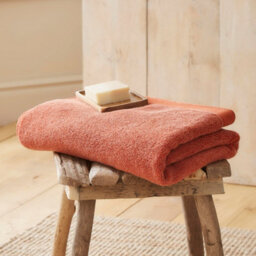 Drift Abode Eco Terracotta Soft Sustainable Heavyweight Bci Cotton Towel