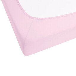 Beliani Fitted Sheet Janbu Cotton 160 X 200 Cm Pastel Pink - thumbnail 5