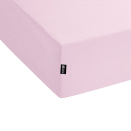 Beliani Fitted Sheet Janbu Cotton 160 X 200 Cm Pastel Pink - thumbnail 4