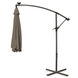 Sundaze 3M Taupe Cantilever Banana Parasol Umbrella With Lights, Base Weights And Rain Cover - thumbnail 5