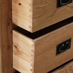 Zelah Oak 2 Over 4 Chest Of Drawers Fully Assembled - By Roseland Furniture - thumbnail 4