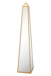 Mirroroutlet The Obelisk Gold Metal Edged Mirrored Garden Ornament 150Cm X 30Cm X 30Cm - thumbnail 2