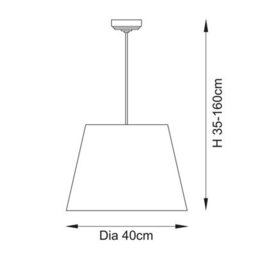 Luminosa Lighting Luminosa Eltham Brushed Aged Brass Plate, Blue Flex Pendant Light With Marlin Blue Fabric Ripple Shade 40Cm B22 - thumbnail 8