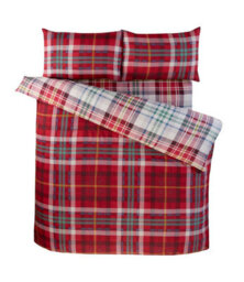 Rapport Home Regalia Check Microfibre Complete Duvet Cover Set With Fitted Sheet - thumbnail 3
