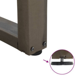 Berkfield Coffee Table Legs V-Shape 2 Pcs Natural Steel 38X(42-43.3) Cm Steel - thumbnail 9