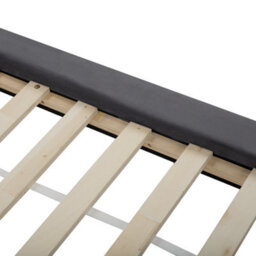Beliani Bed Velvet Lannion 180 X 200 Cm (Eu Super King) Dark Grey - thumbnail 9