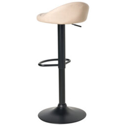 Beliani Set Of 2 Bar Stools Meeder Faux Leather Swivel Light Beige - thumbnail 8