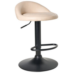 Beliani Set Of 2 Bar Stools Meeder Faux Leather Swivel Light Beige - thumbnail 6