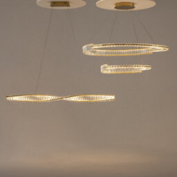 Luminosa Lighting Luminosa Krone Modern 120Cm Bar Pendant Ceiling Light Brass 3000K 2600Lm Crystal Shade - thumbnail 3