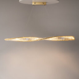 Luminosa Lighting Luminosa Krone Modern 120Cm Bar Pendant Ceiling Light Brass 3000K 2600Lm Crystal Shade - thumbnail 2