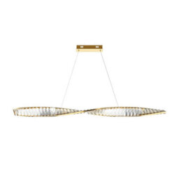 Luminosa Lighting Luminosa Krone Modern 120Cm Bar Pendant Ceiling Light Brass 3000K 2600Lm Crystal Shade - thumbnail 1
