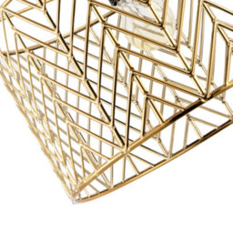 Happy Homewares Art Denergy Savingzig Zag Design Pendant Light Shade In Polished Gold Plating - thumbnail 5