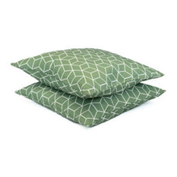 Gardenwize Pair Of Outdoor Garden Sofa Chair Furniture Scatter Cushions- Green Cube - thumbnail 3