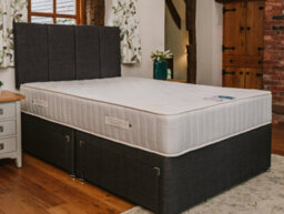 Divan Base Direct Topaz Back Care Orthopaedic Sprung Divan Bed Set 2Ft6 Small Single 2 Drawers Side  - Naples Slate - thumbnail 5