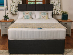 Divan Base Direct Topaz Back Care Orthopaedic Sprung Divan Bed Set 2Ft6 Small Single 2 Drawers Side  - Naples Slate - thumbnail 3