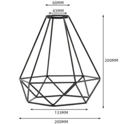 Red Ceiling Light Wire Basket Metal Pendant Lighting Ceiling Light Shade, Ceiling Fitting Light Shade Lamp Shade - thumbnail 3