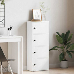 Berkfield Bookcase White 40X24X102 Cm Engineered Wood - thumbnail 3