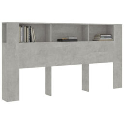Vidaxl Headboard Cabinet Concrete Grey 200X18.5X104.5 Cm Headboard Cabinets - thumbnail 6