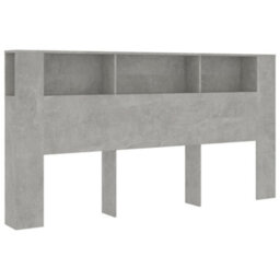 Vidaxl Headboard Cabinet Concrete Grey 200X18.5X104.5 Cm Headboard Cabinets - thumbnail 2