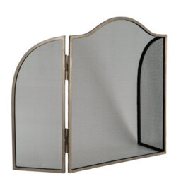 Antiqued Silver Fire Screen - Classic Spark Guard For Any Interior - thumbnail 3