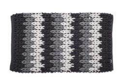 Croydex Grey And White Super Soft Patterned Bathroom Mat With Slip-Resistant Backing,grey, Black And White,1 X 50 X 80 Cm - thumbnail 1