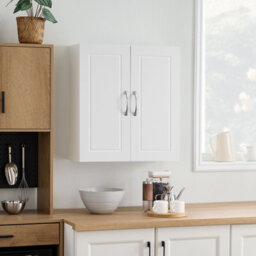 Narrow Wall Cabinet Mounted Storage White Bathroom Unit With Adjustable Shelf And 2 Doors,width 20Cm,sobuy Frg231-T-W - thumbnail 9