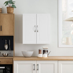 Narrow Wall Cabinet Mounted Storage White Bathroom Unit With Adjustable Shelf And 2 Doors,width 20Cm,sobuy Frg231-T-W - thumbnail 7
