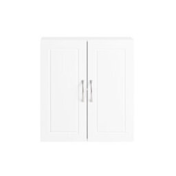 Narrow Wall Cabinet Mounted Storage White Bathroom Unit With Adjustable Shelf And 2 Doors,width 20Cm,sobuy Frg231-T-W - thumbnail 3