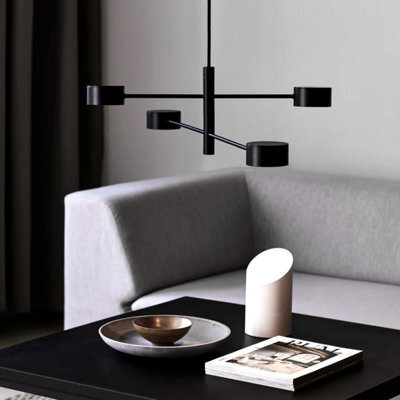 Nordlux Clyde Indoor Living Dining Metal Pendant Ceiling Light In Black (Diam) 8.5Cm - image 1