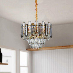 Ledsone Modern Round Crystal Chandeliers Luxury Ceiling Raindrop Pendant Light 28Cm - thumbnail 1