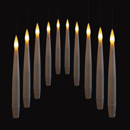 Samuel Alexander Set Of 10 15Cm Floating White Led Battery Candles In Warm White With Remote Control - thumbnail 5
