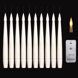 Samuel Alexander Set Of 10 15Cm Floating White Led Battery Candles In Warm White With Remote Control