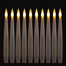 Samuel Alexander Set Of 10 15Cm Floating White Led Battery Candles In Warm White With Remote Control - thumbnail 3